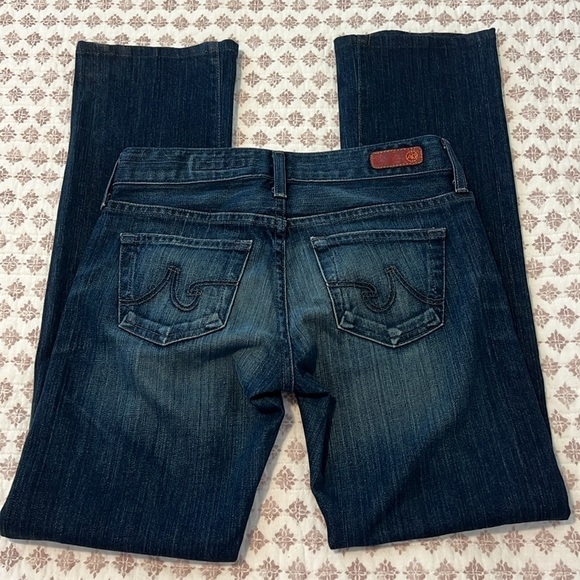 AG Adriano Goldschmied Tomboy Boyfriend Fit Dark Wash Blue Denim Jeans Size 24 - Picture 9 of 14